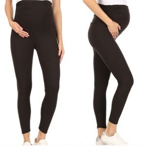 NWT Black High waist Over belly Maternity Tummy Control Leggings